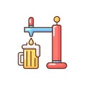 Draught beer RGB color icon