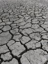 Dried up lake bottom in Draught stricken California