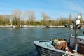 Houseboats on the water. Royalty Free Stock Photo