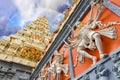 Dravidian Architecture Exterior of Hindu Temple Royalty Free Stock Photo