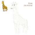 Draw the animal educational game giraffe