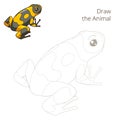 Draw the animal frog educational game vector