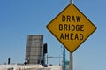 Draw bridge ahead. Royalty Free Stock Photo
