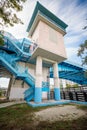 Draw bridge tower on the Miami River Florida USA Royalty Free Stock Photo