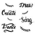 Draw, create, sing, dance lettering