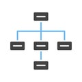 Draw Hierarchy icon vector image.