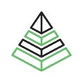 Draw Hierarchy icon vector image.