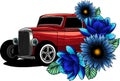 draw of hot rod car vector illustration design Royalty Free Stock Photo