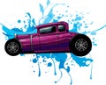 draw of hot rod car vector illustration design Royalty Free Stock Photo