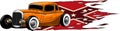 draw of hot rod car vector illustration design Royalty Free Stock Photo