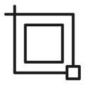 Draw image icon outline vector. Edit tool