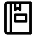 Draw, moleskine bold vector icon which can be easily modified or edited