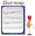 Draw a sixteenth note