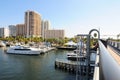 Drawbridge in intercoastal in South Florida Royalty Free Stock Photo