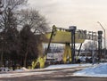 Drawbridge over the Oswego River Royalty Free Stock Photo