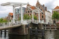 Drawbridge over Spaarne river in Haarlem, the Netherlands