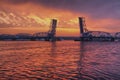 Drawbridge over Sturgeon Bay Royalty Free Stock Photo