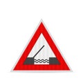 Drawbridge road sign Royalty Free Stock Photo