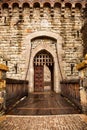 Drawbridge to Castle Door Royalty Free Stock Photo