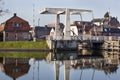 Drawbridge in Woerden in the Netherlands Royalty Free Stock Photo