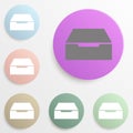 Drawer badge color set. Simple glyph, flat vector of web icons for ui and ux, website or mobile application Royalty Free Stock Photo