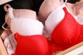 Drawer with beautiful lace bras. Stylish underwear