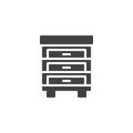 Drawer cabinet vector icon