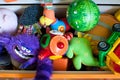 Drawer with different toys Royalty Free Stock Photo