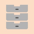 Drawer - file organizer icon in flat design