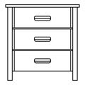 Drawer icon, outline style