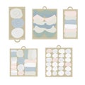 Drawer organization Vector icon set. Closet organization illustration. House keeping. Tidy up. Declutter and tidying up concept.