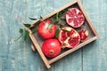 Drawer with pomegranates Royalty Free Stock Photo