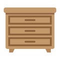 Drawer unit flat icon, Furniture and interior Royalty Free Stock Photo