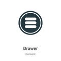 Drawer vector icon on white background. Flat vector drawer icon symbol sign from modern content collection for mobile concept and