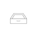 Drawer thin line icon. Drawer Hand Drawn thin line icon Royalty Free Stock Photo