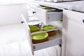 Drawers With Different Kitchenware