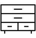 Drawers Isolated Vector icon that can be easily edit or modified. Royalty Free Stock Photo