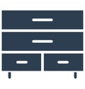 Drawers Isolated Vector icon that can be easily edit or modified. Royalty Free Stock Photo