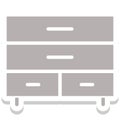 Drawers Isolated Vector icon that can be easily edit or modified. Royalty Free Stock Photo