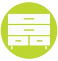 Drawers Isolated Vector icon that can be easily edit or modified. Royalty Free Stock Photo