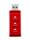 Drawers on usb storage device Royalty Free Stock Photo