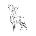 Drawing abstract deer for element design