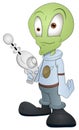 Cartoon Alien Character - Vector Illustration Royalty Free Stock Photo