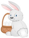 Easter Bunny - Cartoon Character - Vector Illustration Royalty Free Stock Photo