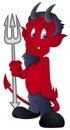 Cartoon Devil - Vector Illustration Royalty Free Stock Photo