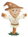 Scarecrow - Cartoon Character - Vector Illustration Royalty Free Stock Photo