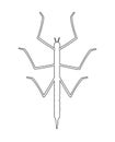 Drawing Art of Stick Insect Royalty Free Stock Photo