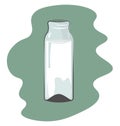 Drawing of a baby`s milk bottle vector or color illustration