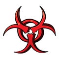 Drawing of biohazard risk symbol