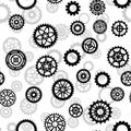 Seamless pattern with different gears Royalty Free Stock Photo